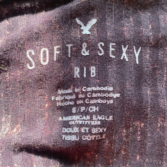 American Eagle Soft & Sexy Rib Body Suit: Size Small - Picture 7 of 9